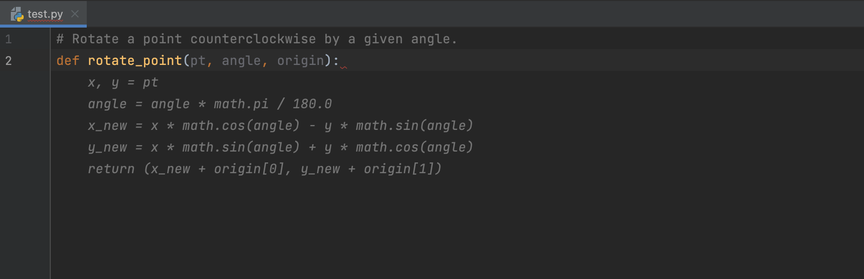 Windsurf Plugin suggestion for rotating a point by a given angle